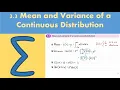 3 3 The mean and variance of a continuous distribution FS 2 - Chapter 3 Continuous distributions