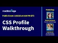 CSS Profile Walkthrough