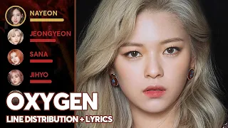 Download TWICE - OXYGEN (Line Distribution + Lyrics Color Coded) PATREON REQUESTED MP3