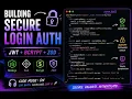Building Secure Login Auth with JWT Bcrypt Node js Backend
