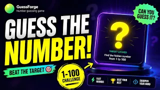 GuessForge - Number Guessing Game JavaScript Game Project Mini Project 2026 Source Code