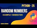 Generate random numbers Get different values from list Python Jawad Aslam