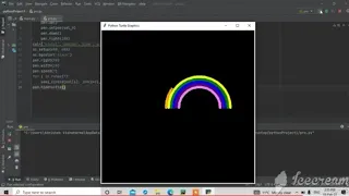 create rainbow using turtle python graphic design make your own rainbow with python turtle