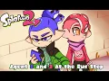 Splatoon 2 Agent 8 and 3 At the Bus Stop By FlowerFueled