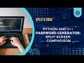 Python and C Password Generator Split-Screen Comparison
