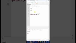 - Example of Logical Operators not in Python Python Tutorial Praveen Kumar