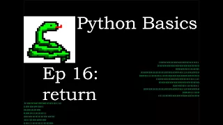 Python Basics Functions with return