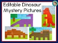 Editable Dinosaur Mystery Pictures to practice almost ANY skill Yes please