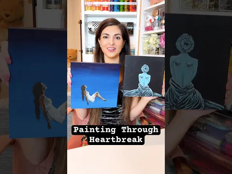 Art Heals 🩵✨ #acrylicpainting #arttherapy #inspirational #healingjourney #painting