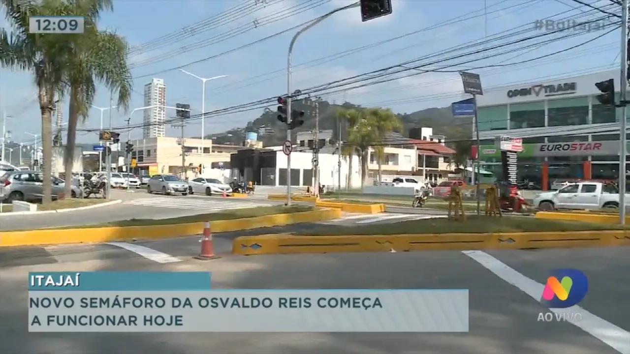Novo semáforo da Osvaldo Reis começa a funcionar hoje