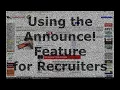 Using the Roadtechs com Black Book Announce Feature for Recruiters