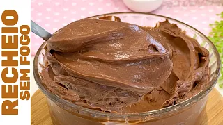 O RECHEIO DE CHOCOLATE MAIS FÁCIL DO MUNDO! | SEM FOGO E SEM LEITE CONDENSADO Autêntica Namelaka
