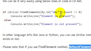 How to check if Element exists in Selenium