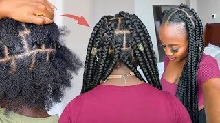Beginner-Friendly Box Braids For Summer  - NO GRIP (4 Methods)