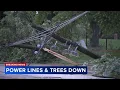 Severe storms down trees power lines cause flooding across area