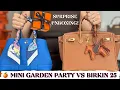 IN DEPTH COMPARISON Hermes Mini Garden Party Neo Garden 23 vs Birkin 25-what fits top handle