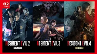Resident Evil 2, Resident Evil 3, Resident Evil 4 - Nintendo Switch 2 Announcement Trailer