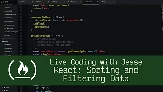 React Sorting and Filtering Data - Live Coding with Jesse