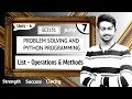List Operations and Methods in Python in Tamil Problem Solving and Python Programming in Tamil