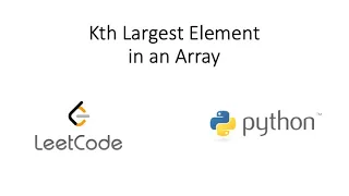 Leetcode - Kth Largest Element in an Array Python