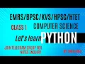 Introduction to Python Chapter 1 by Chealsha HTET Computer Science HPSC PGT CSE Python