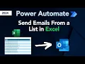 Send Emails from Excel Using Power Automate Complete Guide