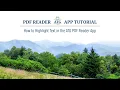 How to Highlight Text in the ATG PDF Reader App
