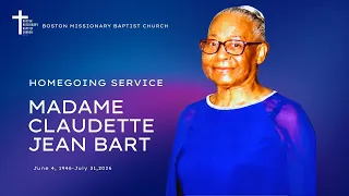 Funeral Service - Madame Claudette Jean Bart