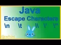 Java Escape Characters - Newline Backslash Single and Double Quote Escape Sequences