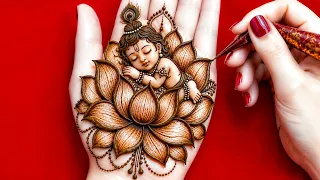 Janmashtami special mehndi design | Simple mehndi design | easy mehndi design | mehndi