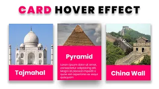 Awesome CSS Card Hover Effects CSS Image Card Effects Html CSS