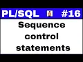 Tutorial Sequence control statements in PLSQL