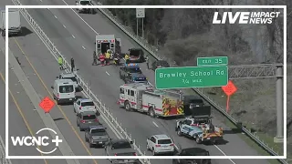 Serious crash shuts down all lanes of I-77 North in Mooresville NC