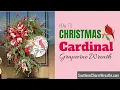 DIY Cardinal Christmas Wreath on Grapevine How to Make Designer Wreaths to Sell