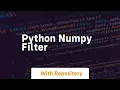 python numpy filter