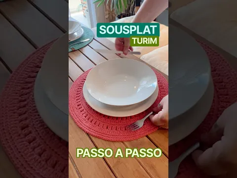 👇🏼Clica Neste👇🏼Título ▶️Abaixo👇🏼E Aprenda a Fazer Este Sousplat de Crochê | SOUSPLAT TURIM