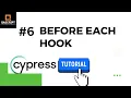 Cypress Tutorial Part 6 - Using Cypress BeforeEach Hook to run prerequisite steps before each Test