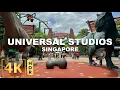 Full Walking Tour of UNIVERSAL STUDIOS SINGAPORE! | Dinosaur Shows \u0026 POV Ride Tours | Sentosa Island
