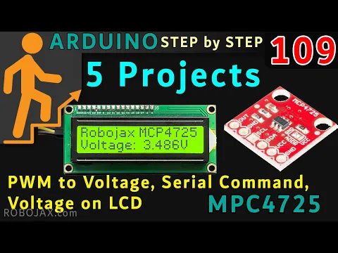 Download MP3 Output DC or AC Voltage using MCP4725 DAC with LCD and PWM to Voltage Converter with Arduino