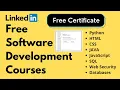 Free Software Development Courses with Certificate LinkedIn Free Certificate Courses