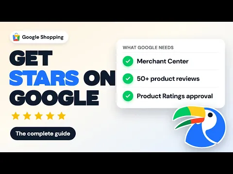 How to Get Star Ratings on Google Shopping (Complete Guide 2026): video walkthrough of getting product review stars on Google Shopping with Review2XML