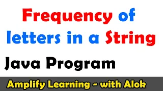 Frequency of letters in a String Java Program ICSE ISC Computer