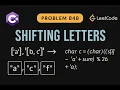 LeetCode 848 Shifting Letters C Solution Prefix Sum ASCII Manipulation