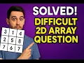 Beginner Tutorial Python 2D Array AQA Computer Science Exam Question - Walkthrough Expert Technique