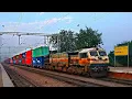 Download Lagu INDIA'S TALLEST TRAIN | HIGH SPEED DOUBLE STACK CONTAINER FREIGHT SKIP PATAUDI ROAD-INDIAN RAILWAYS
