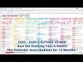 Plan Your Entire Year in 1 Minute - Excel Google Sheets Smart Calendar Template