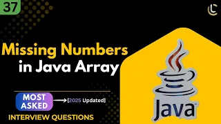 Find Missing Numbers in Array Java Missing Number Program Coding Placements Interview Question