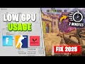 How To Fix Low GPU Usage High CPU Usage While Gaming Fortnite Valorant CS2 Low GPU Usage Fix