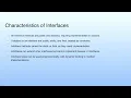 Long Summary Lecture 20 Interface-I