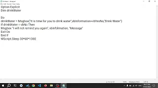 Drink Water Reminder using Visual Basic Tutorial Easy
